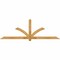 Ekena Millwork Redmond Rough Sawn Timber Gable Bracket, Western Red Cedar, 96"W x 32"H x 2"D x 4"F, 8/12 Pitch GBW096X32X0204RED00RWR - alternate 1